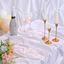 SoarDream White Table Cloth Rectangle Table Cover DIY Satin Tablecloth 90x90inch for Wedding Birthday Party Banquet Decoration