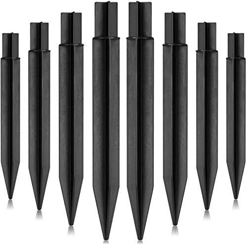 8.26 Inch Plastic Ground Spikes Stakes Solar Lights Spikes Replacement ABS Lights Stakes for Christmas Garden Lights (8 Pieces)