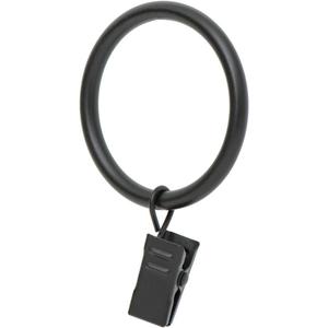 Ivilon Drapery Curtain Clip Rings - Clips Ring for Curtain Panels 1.7", Set of 14 - Black
