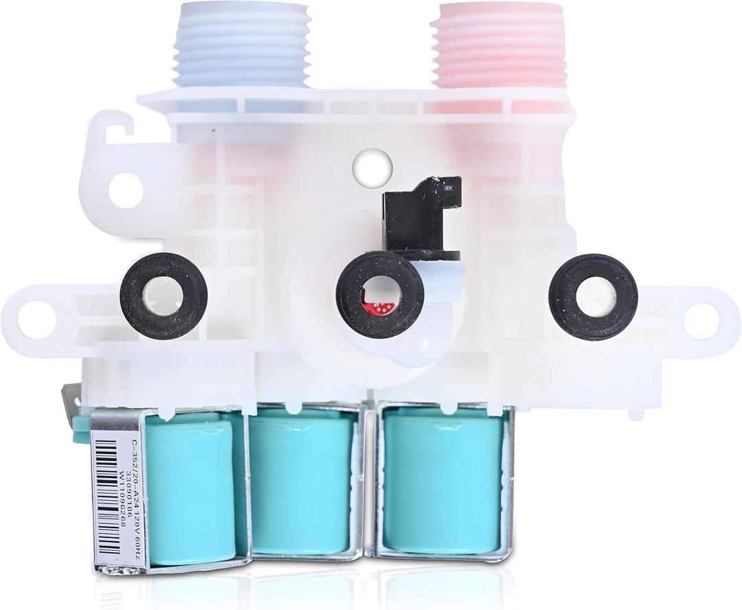 For Whirlpool Cabrio WTW7000DW0 WTW7300DW1 WTW8040DW0 WTW7040DW1 WTW8040DW4 WTW7300DW0 WTW7040DW0 WTW8040DW2 WTW6120HW0 WTW7120HW0 WTW7000DW3 WTW8000DW0 WTW8000DW Replaces Washer Water Inlet Valve