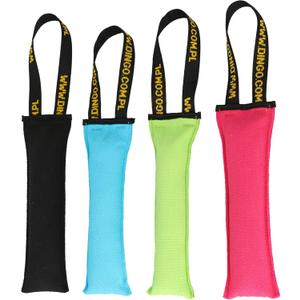 Dingo Cotton tug Toy with Handle, for Catch Retrieving and tug of war, Dog bite Pillow Floating on the Water, Four Colours, L Z30002 (4 LONG SET)