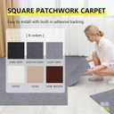 24 * 24in Peel and Stick Carpet Tiles, Self Adhesive Floor Squares with Extra Soft Pad, Easy Installation for Bedroom, Living Room, Office, Rental (30, White)