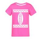 Crayon Tshirt Halloween Costume for Men Women Adult Size | Funny Cool Shirt idea | Graphic tee (Large, Pink)