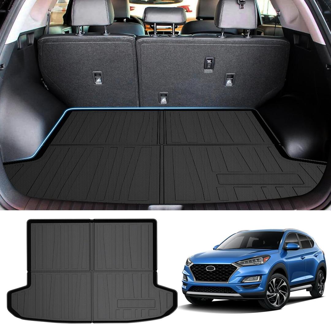 Powerty Trunk Mat for 2016-2020 2021 Hyundai Tucson Accessories Cargo Mats TPO All Weather Cargo Liner Heavy-Duty Trunk Liners (Not fit Hyundai Tucson NX4)