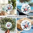 6 x Whale Christmas Ornament 2025 - Xmas Ornaments as Whale Gifts for Women, Animal Ornaments for Christmas Tree Decorations, Sea Animal Lover Gifts for Women Men Coworker Friend Family