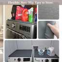 Washer and Dryer Covers for the Top - 27''x 27'' Silicone Protector Mat for Washing Machine Countertop - Non-slip Rubber Waterproof Dustproof Ideal for Laundry Kitchen - Gray 2 Pack