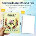 2 x Watercolor Workbook, Large 10.3x8.3 Beginner Friendly Watercolor Painting Kit with Thick Paper & 3 Brushes Included, Bird, Animal, Ocean & Flower Themes