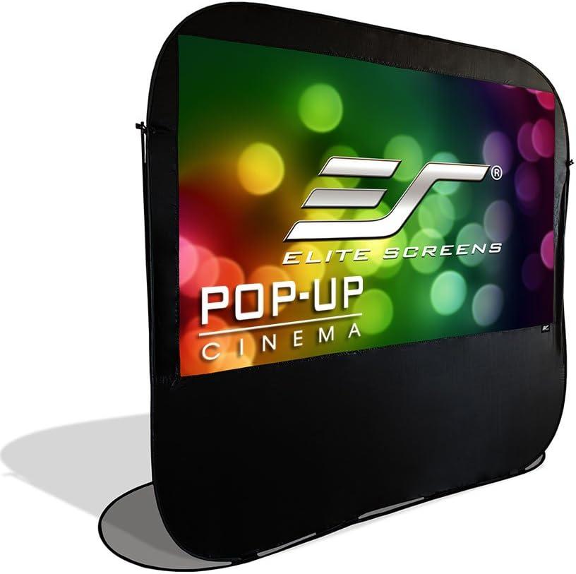 Elite Screens, Pop-Up Cinema 92-inch 16:9, SilkWhite 1.1 Gain, Portable Outdoor, Fast Folding Projector Screen