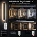 24in Modern Outdoor Wall Light, IP65 Waterproof Outdoor Wall Sconce, 3000K-6000K Dimmable LED Black Garage Lights, Exterior Wall Lighting, Anti-Rust Linear Long Outdoor Light, 1pc-24in*4.33in