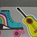 Honoson 4 Pcs 24.4" x 26.6" Large Back to 80s 90s Party Decoration Cardboard Cutouts, Retro Radio Boombox Backdrop Yard Signs for Hip Hop Music Birthday Party Supplies Vintage Photo Booth Props, 23.6 to 31.5 inches