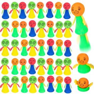 48Pcs Jumping Spring Rockets Launchers Fidget Emoticon Popper Toys for Kids Party Favors,Valentine Day Birthday Return Gifts,Goodie Bags Pinata Stuffers,Classroom Treasure Box Prizes Bulk