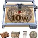 Creality Laser Engraver Machine 10W Output Power, 72W DIY Laser Engraving Machine 0.06mm High Precision Laser Cutter and Engraver for Wood and Metal, Paper, Acrylic, Glass, Leather etc, 17" x 16" (Falcon-10W Basic)