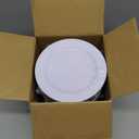 bUCLA 200PCS White Plastic Plates - 6.25inch Disposable Salad/Dessert/Appetizer/Small Cake Plates for Wedding & Party