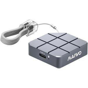MAIWO Portable SSD 512GB External Solid State Drive, USB 3.2 GEN 2 Type-C Up to 1050MB/s, Mini NVMe SSD with 4K ProRes Videos for iPhone iPad MacBook macMini PS5, Aluminum (Grey)