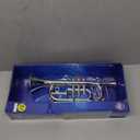 Musical Instruments Play Toy 3 Tones Trumpet for Kids, Ages 3+, Plastic Trumpet in Metallic, Wind and Brass Instrument Band in School/Home, Musical