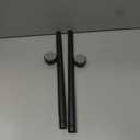 HTZON Black Shower Curtain Rod 34 to 43Inch: Small Spring Tension Shower Rods for Bathroom Kitchen Doorway, Modern Heavy Duty Adjustable Tension Shower Curtain Rod No Drilling No-Slip Easy Install, Black