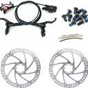 Zoom Hydraulic Disc Brakes Mountain Bike Sets MTB Front & Rear Set with Disc Rotor 160mm & Color Bolts