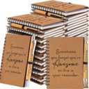 Honoson 50 Sets Spiral Notebooks Sets Employee Thank You Gifts Inspirational Journals with Retractable Bamboo Pens Bulk Encouragement Notepad for School Teacher, Awesome Sign