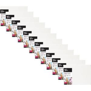 Mont Marte Canvas Panel (pack of 12), 9 X 12 inches, Canvas Panel Great for Students to Professional Artists
