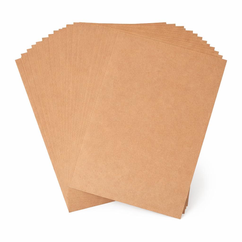 Mandala Crafts Tan Self Adhesive Felt Sheets with Sticky Backing 20 Pack 9x12 Inch Adhesive Backed Stick-On Velvet Fabric Sheets for Crafts and Drawer Liners