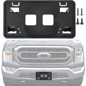 Replacement for Front Bumper License Plate Frame Bracket 2021 2022 2023 Ford F150 ML3Z-17A385-AB FO1068185 ONLY for 3.3L 5.0L