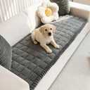 Mivnue Pet Couch Cover, Couch Covers for Dogs, Washable Dog Sofa Covers Couch Protector, Fuzzy Non Slip Couch Slipcover Pet Friendly (Dark Grey, 27.6" x 70.9")