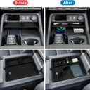 Zxiaochun 2PCS Center Console Organizer Compatible with 2023 2024 2025 2026 Honda Pilot & 2026 Honda Passport Interior Accessories, Armrest Box Tray Gear Shift Storage Tray