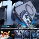 Fin2feel for iPhone 13 Pro Case with Screen Protector, Compatible with MagSafe, Magnetic Phone Case with Camera Stand Protective Shockproof Matte Cover Case for iPhone 13 Pro (Blue)