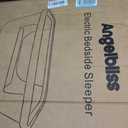 ANGELBLISS Electric Baby Bassinet, Auto Rocking Bedside Sleeper, 6 Heights with Mattress, Washable Sheet, Remote Control, 5 Speeds, 3 Timers, 12 Sounds, Wheels & Storage, Beige, Full