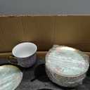 Teenyyou Set of 18 Tea Cups and Saucers, Vintage Style, 5.4 oz