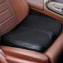 Car Memory Foam Heightening Front Seat Cushion for Short People Driving, Hip(Coccyx/Tailbone) and Lower Back Pain Relief Butt Pillows, Adult Booster Seat for Car. (Black)