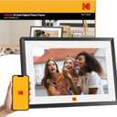 KODAK 10.1 Inch WiFi Digital Picture Frame,1280x800 HD IPS Touch Screen, Electronic Smart Photo Frame with 32 GB Memory, Auto-Rotate, Instantly Share Photos/Videos Anywhere (Black-white Frame)
