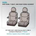 Customized for Toyota Sienna Seat Covers 2021-2026 Sienna 7 Seats 3 Row, Leather Car Seat Covers Waterproof Seat Covers Full Set for Cars, Car Seat Protectors, Airbag Compatible(BlackRed)