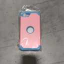 BENTOBEN for iPhone SE 2022 Phone Case and iPhone SE 2020 Case, Heavy Duty 3 in 1 Full Body Rugged Shockproof Hybrid Hard PC Soft Rubber Bumper Drop Protective Girl Women SE Cover, Light Pink/Blue