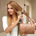 Curling Iron, 2 in 1 Hair Straightener and Curler, 1.25 Inch Ceramic Curling Wand with Adjustable Temperature, Dual Voltage for All Hair Types, Anti-Tangle for Long-Lasting Curls or Straight
