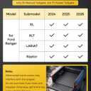 Truck Bed Mat &Tailgate Liner for Ford Ranger 2024-2026 (5FT, 59.6'')