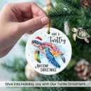 5 x Sea Turtle Ornament 2025 - Sea Turtle Gifts for Women, Men, Beach Christmas Ornaments for Tree, White Elephant Presents, Animal Lover Gifts for Friends Coworker