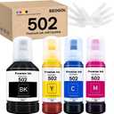 seogol Compatible Epson 502 T502 Refill Ink Bottles Replacement for Ecotank ET-2750 ET-3750 ET-4750 ET-2760 ET-3760 ET-4760 ET-2700 ET-3700 ET-3710 ET-15000 ST-2000 ST-3000 ST-4000-4 Pack
