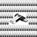 Kanayu 4GB 100 Pack USB Flash Drives Bulk 2.0 USB Thumb Drives Memory Drive with LED Light Portable Keychain Flash Drive for Data Storage Pc Computer Laptop Office School(Black)
