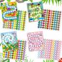 100 Pieces Sticker Charts Incentive Chart for Classroom Reward Chart for Kids in 4 Designs with 2160 Mini Stickers Dry Erase Chore Chart for Classroom Teaching or Home Using (Cute Style)