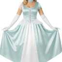 fun shack Blue Princess Costume for Women, Women Princess Dress, Halloween Princess Costumes for Women (Small)