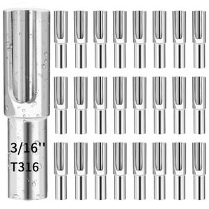 30 Pack 3/16 Invisible Cable Railing Kit,T316 Stainless Steel Invisible Toggle Termination Concealed Anchor Adjustable Hardware Cable Tensioner for Metal Railings Wall Wood Corner Posts (30)