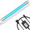 Coospider 6W UV Light with Ozone,185nm Sanitizer Lamp with 3 Time Gear, UVC Lamp for Shoes/Closet/Cabinet/Bathroom 110V CTUV-6 Perfect Father's Day Gifts