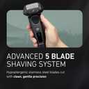 Panasonic Electric Razor for Men, Electric Shaver for Men, ARC5 with Premium Automatic Cleaning and Charging Station, Wet Dry Shaver, Cordless Razor, with Pop-Up Trimmer ES-LV97-K, Black