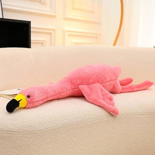XQEYNT Pink Flamingo Plush Pillow Stuffed Animal - 26 Inch Ultra Soft & Cute Flamingo Gift, Huggable Stress Relief for Bedroom, Office, Car, for Kids, Adults, Girls（Pink）