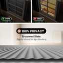 LazBlinds No Drill Blinds for Indoor Windows, Cordless 1" Vinyl Mini Blinds, Privacy S-Curve Blinds for Windows, Room Darkening Horizontal Window Blinds and Shades for Home, 29" W x 64" H, Grey