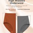 Kalapa Womens Underwear Seamless Full Coverage Breathable Briefs No Show Silky Stretch High Waisted Ladies Panties 6 Pack (Large)