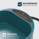 Heated Dog Bowl, Heated Water Bowl for Outdoor Cats, Winter Dog Water Dish with AntiBite Wire Heating Chicken Waterer Smart Thermal Bowl for Rabbits Birds Feral Animals, 35W 2.2L