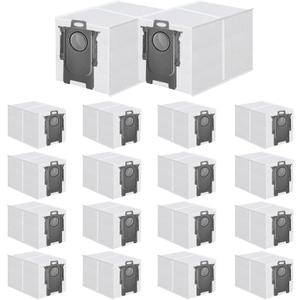 ApexOne 18 Pack Dust Bags for Roborock QV 35A/Qrevo S5V/Saros 10/10R/Q Revo/Qrevo S/Qrevo Pro/Qrevo MaxV/Qrevo Master/Qrevo Plus/S8 Max Ultra/S8 MaxV Ultra/Qrevo Slim Vacuum Cleaner, 3.2L Capacity