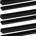 Sliding Door Track, Fit 1/4" Thick Panels, U Channel Rubber for Sliding Cabinet/Closet Door Track, Black, 4Feet*3Set, Fit 1/4" Thick Panels/Glass